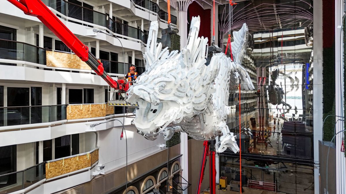 A 12-Metre Glowing Dragon Just Transformed This Luxury Cruise Ship