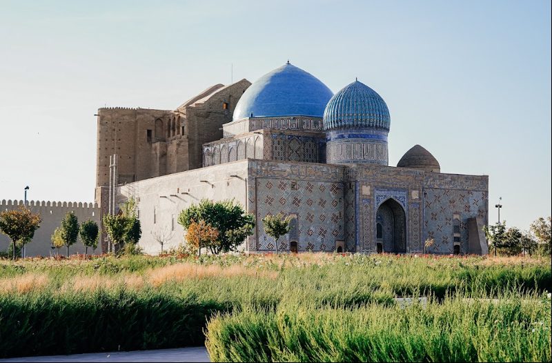 Central Asia's Kok-Tobe Hill with the Central Mosque of Astana.