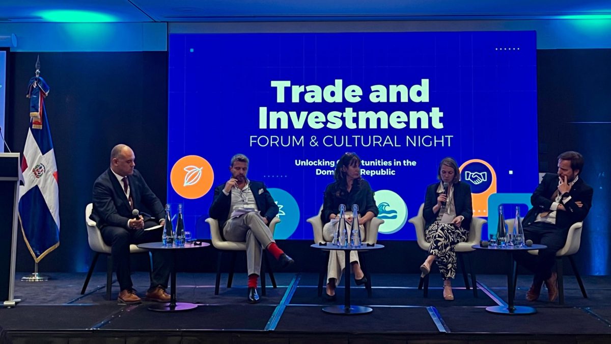 Panel discussion at Trade and Investment Forum in Brussels with Dominican Republic officials