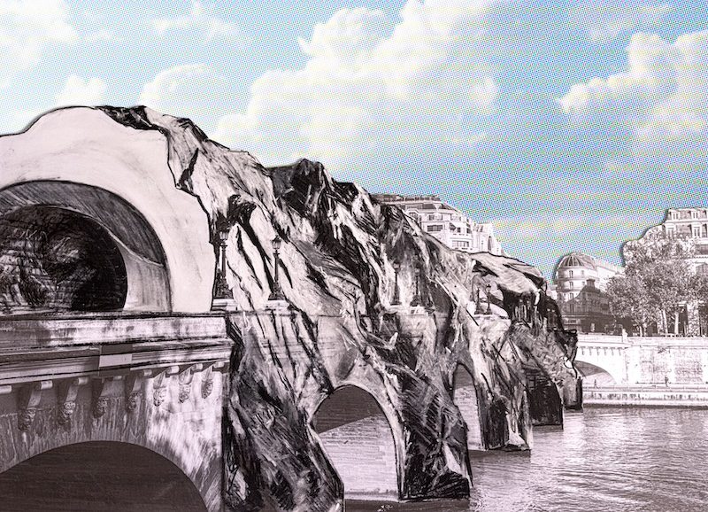 Pont Neuf bridge in Paris with historic stone arches reflected in the Seine river