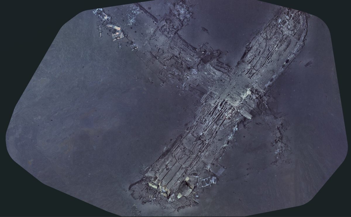 Underwater wreckage of Pan Am aircraft on ocean floor off Puerto Rico