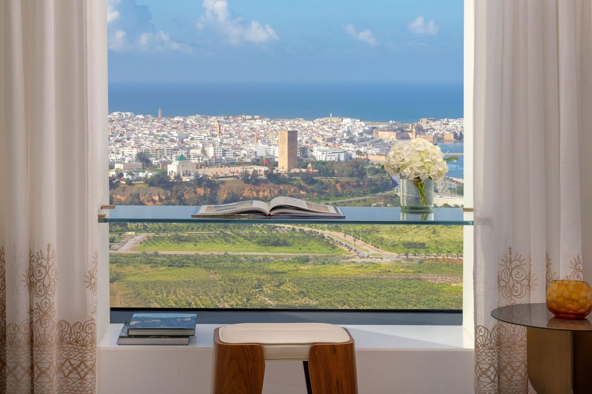 View from Waldorf Astoria Rabat Salé showing the Bouregreg River and cityscape